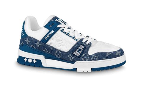 louis vuitton trainer sneaker denim monogram|Louis Vuitton trainers for sale.